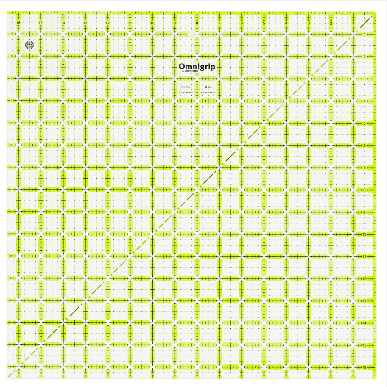 Omnigrip&#xAE; by Omnigrid&#xAE; 16.5&#x22; x 16.5&#x22; Non-Slip Square Quilting Ruler
